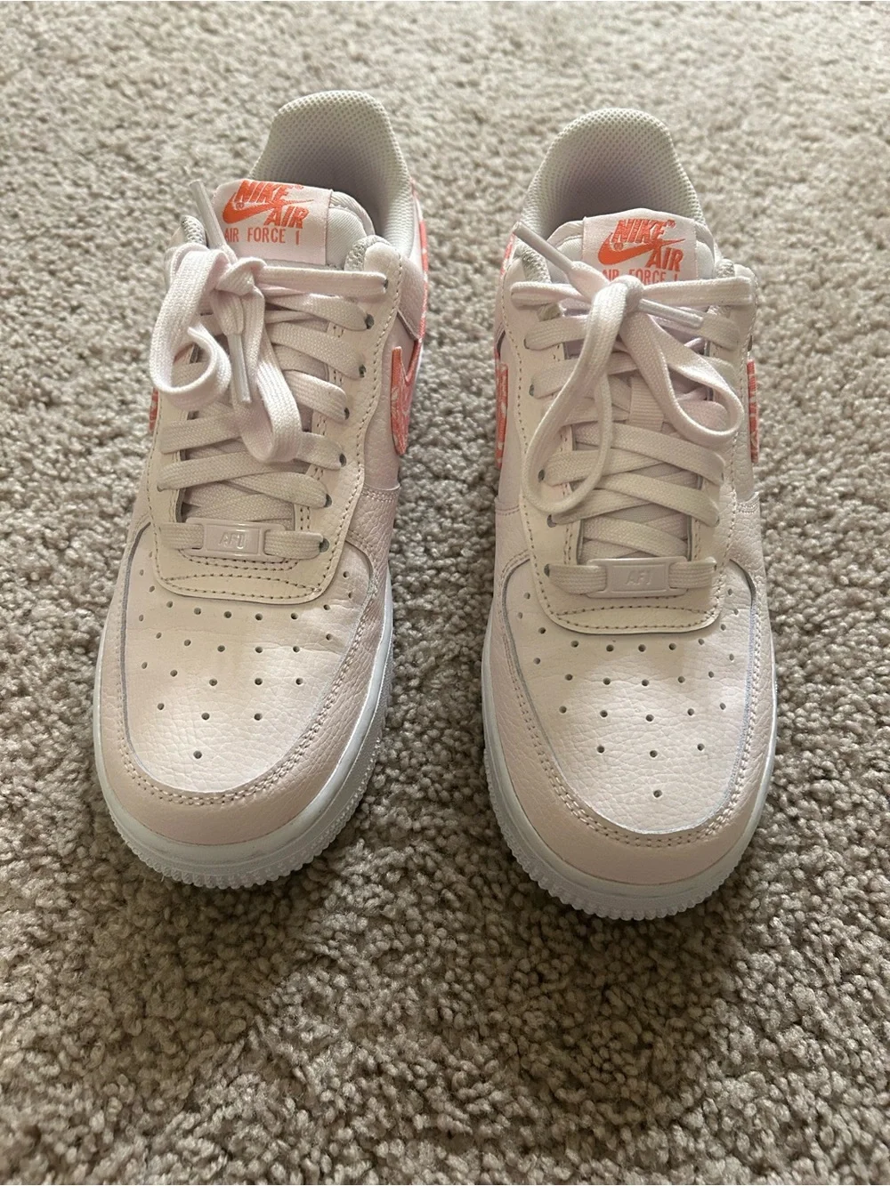 Nike Air Force 1 Low '07 White and Paisley Pink Women’s Size 8